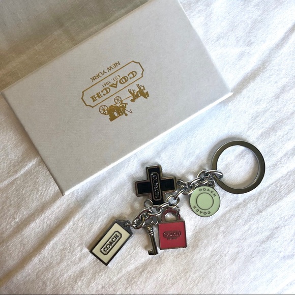 Coach Key & Lock Keychain Charm